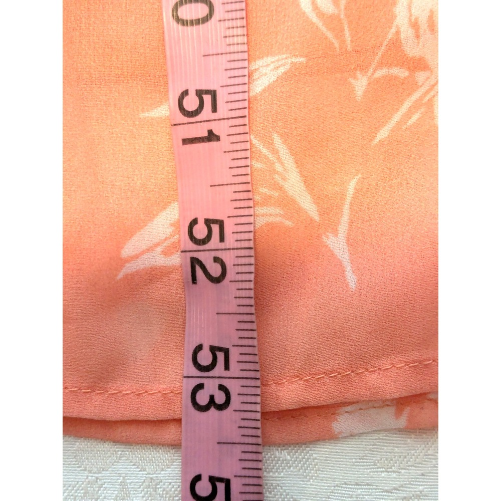 Pink Lily by Natalie Kennedy Tiered Peach Floral Midi Dress Plus Size 3XL - Picture 15 of 15